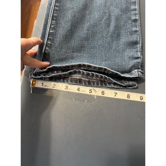 Lands End Womens Mid Rise Bootcut Jeans Size 6 Blue Denim Cowgirl Western Rodeo - Picture 7 of 15